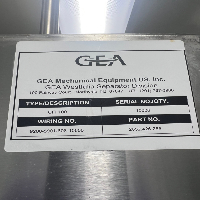 GEA Centrifuge Model CFI-100-01-472 image 2